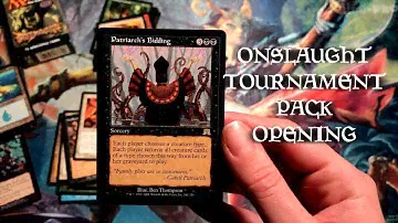 MTG Onslaught Tournament Pack Opening - Patriarch's Bidding!